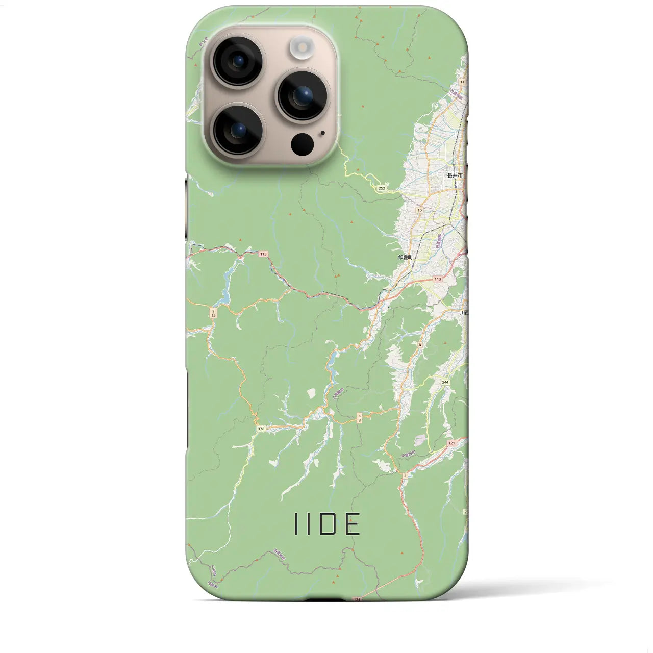 【飯豊(山形県)】地図柄iPhoneケース(バックカバータイプ)