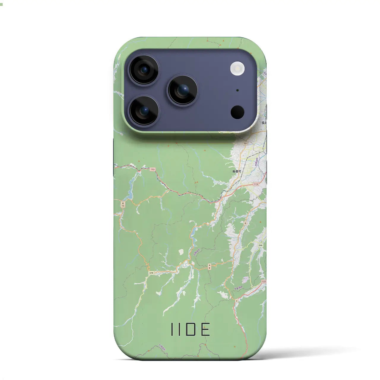 【飯豊(山形県)】地図柄iPhoneケース(バックカバータイプ)