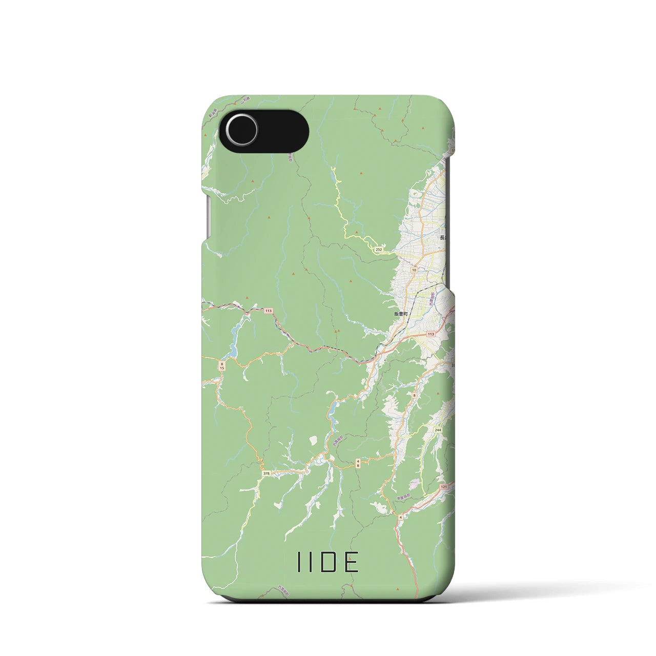 【飯豊(山形県)】地図柄iPhoneケース(バックカバータイプ)