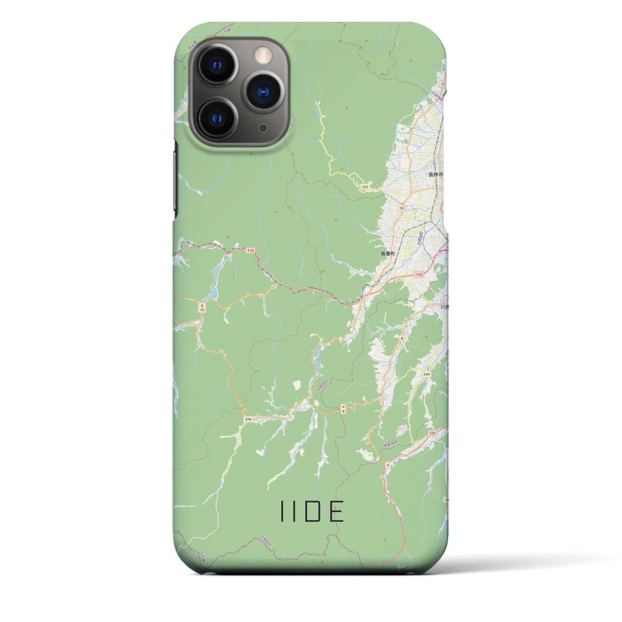【飯豊(山形県)】地図柄iPhoneケース(バックカバータイプ)