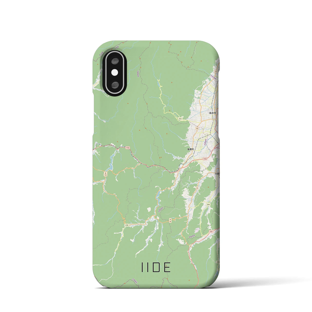 【飯豊(山形県)】地図柄iPhoneケース(バックカバータイプ)