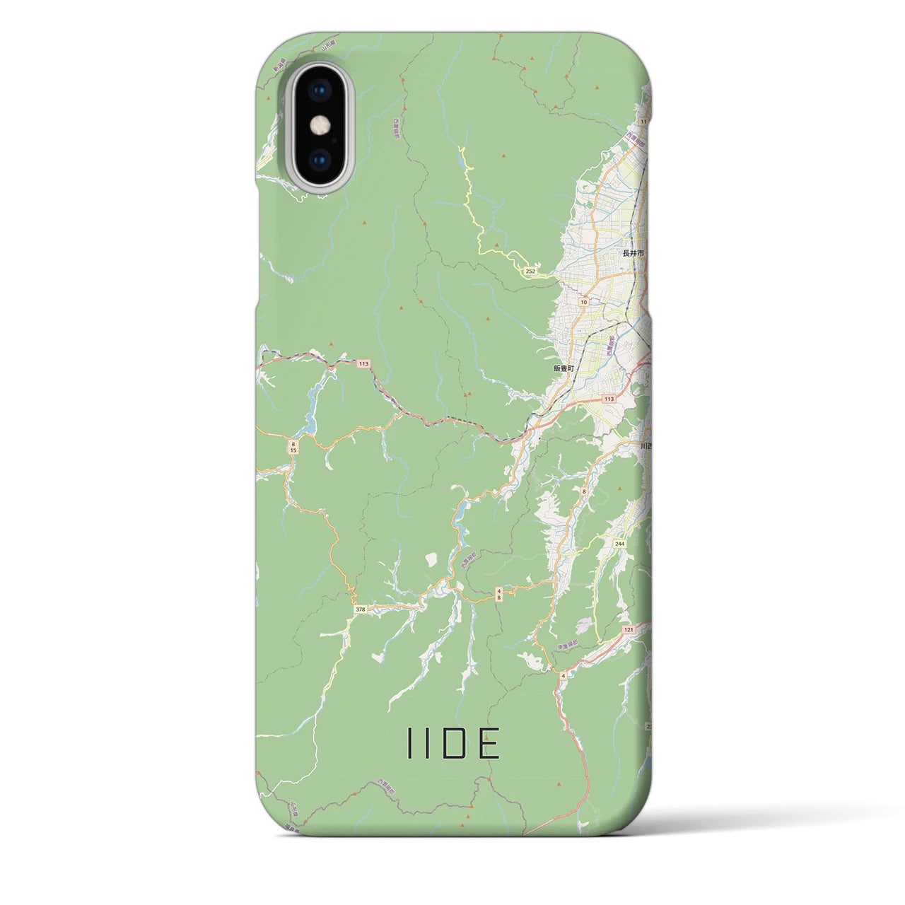 【飯豊(山形県)】地図柄iPhoneケース(バックカバータイプ)