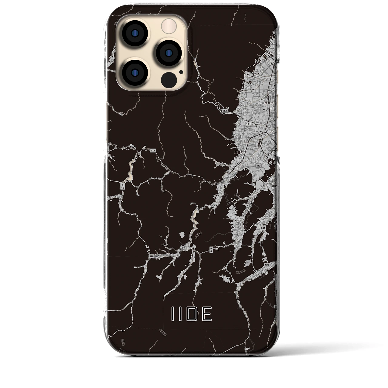 【飯豊(山形県)】地図柄iPhoneケース(クリアタイプ)