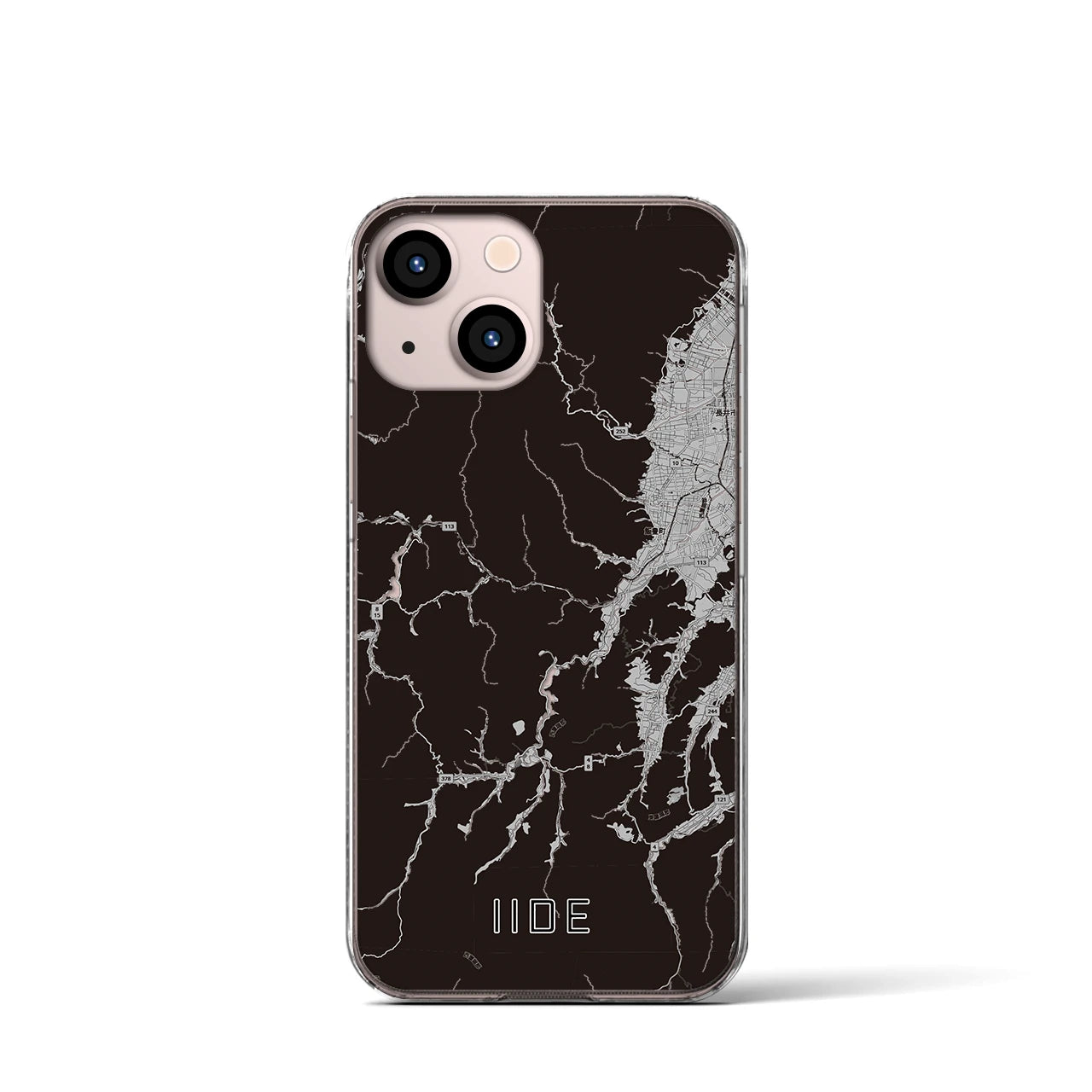 【飯豊(山形県)】地図柄iPhoneケース(クリアタイプ)