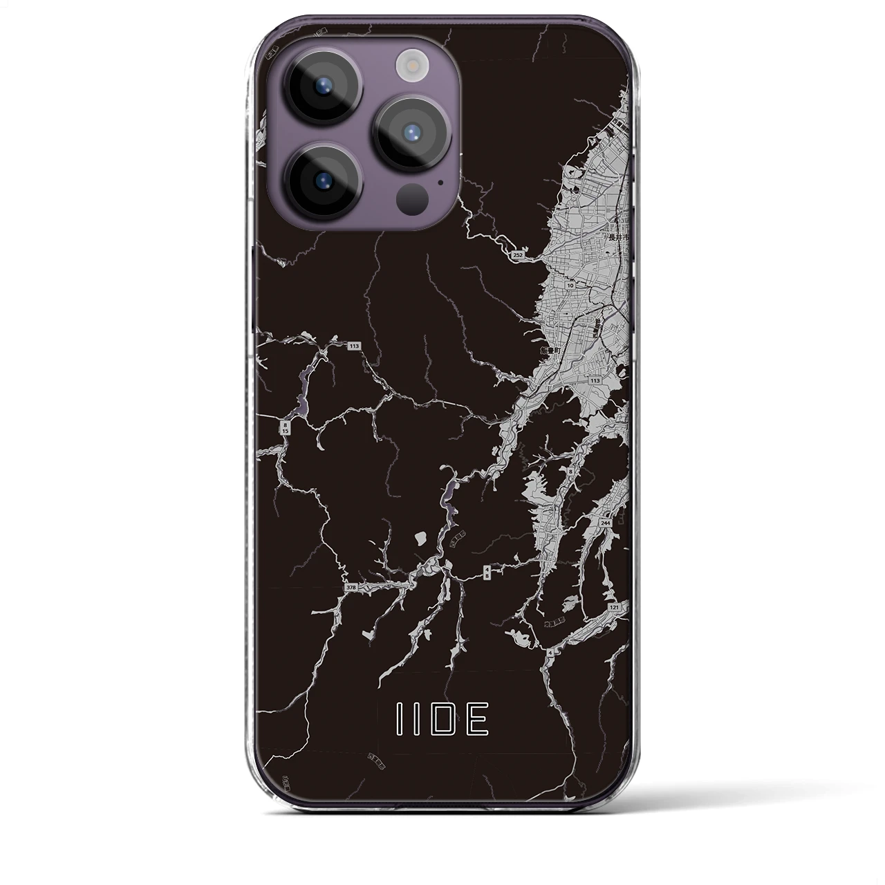 【飯豊(山形県)】地図柄iPhoneケース(クリアタイプ)