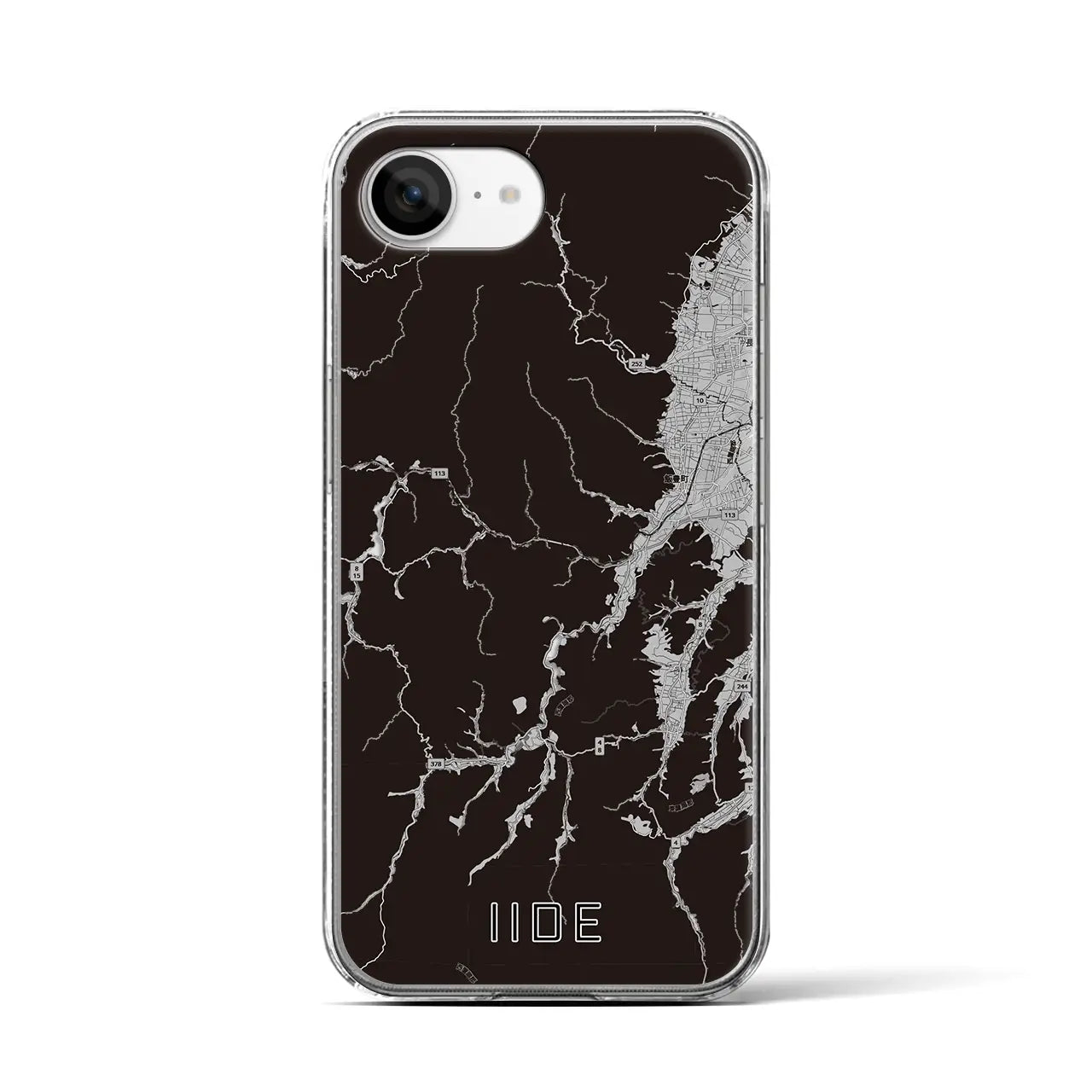 【飯豊(山形県)】地図柄iPhoneケース(クリアタイプ)