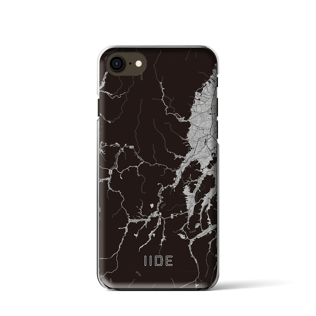 【飯豊(山形県)】地図柄iPhoneケース(クリアタイプ)