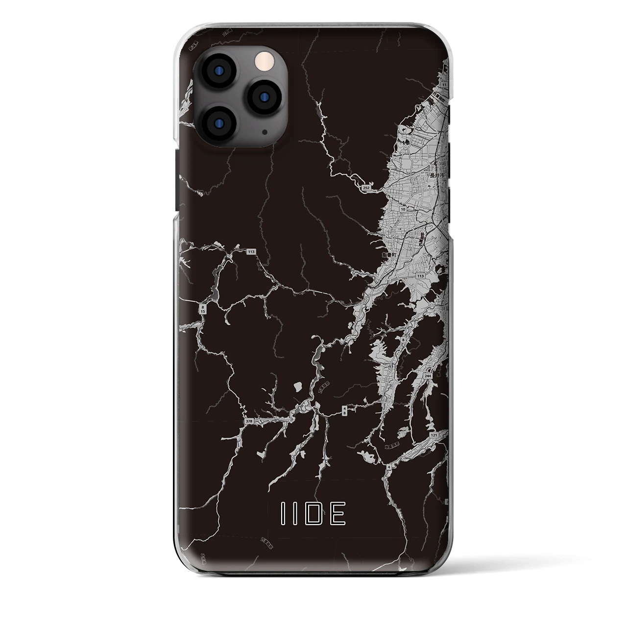 【飯豊(山形県)】地図柄iPhoneケース(クリアタイプ)