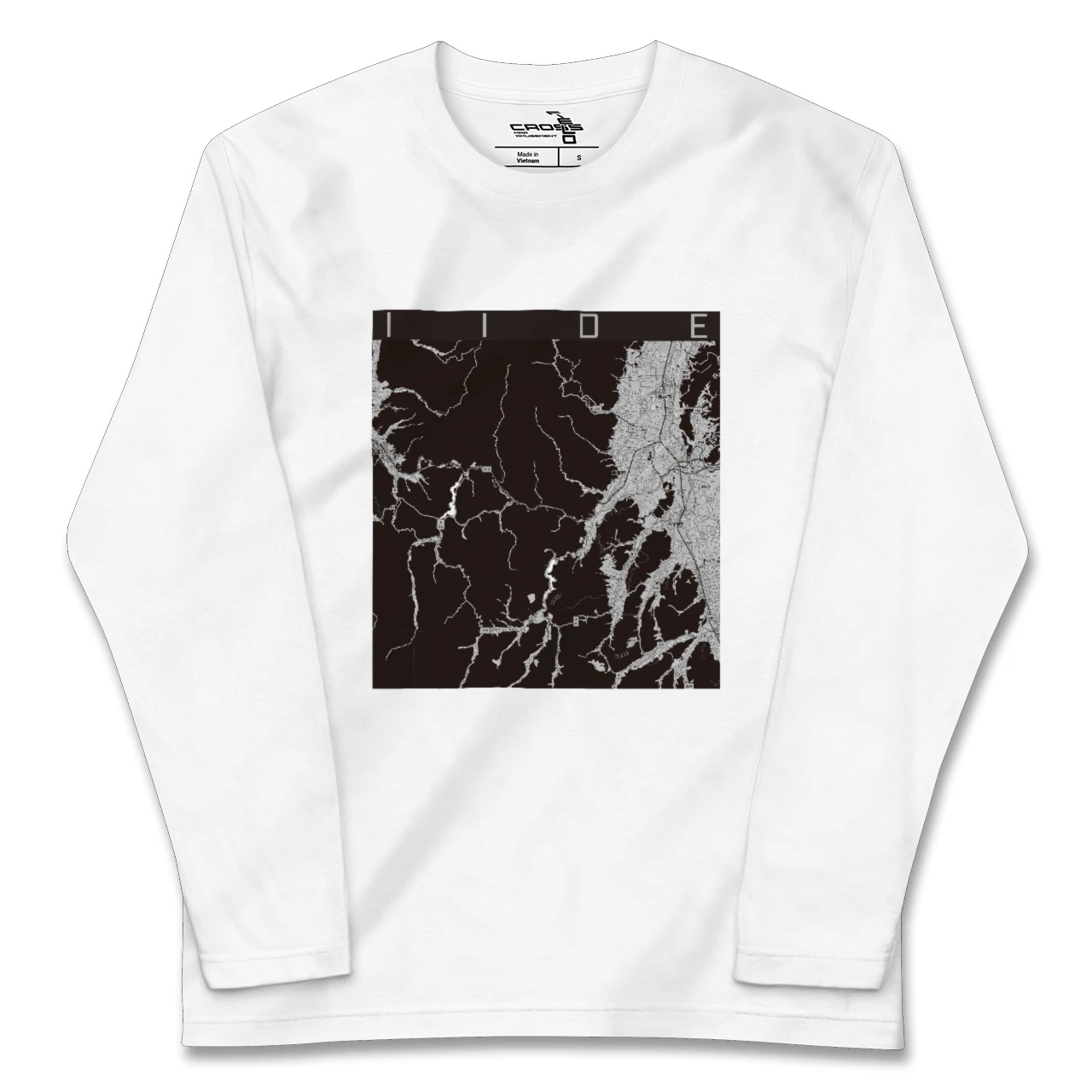 【飯豊(山形県)】地図柄ロングスリーブTシャツ