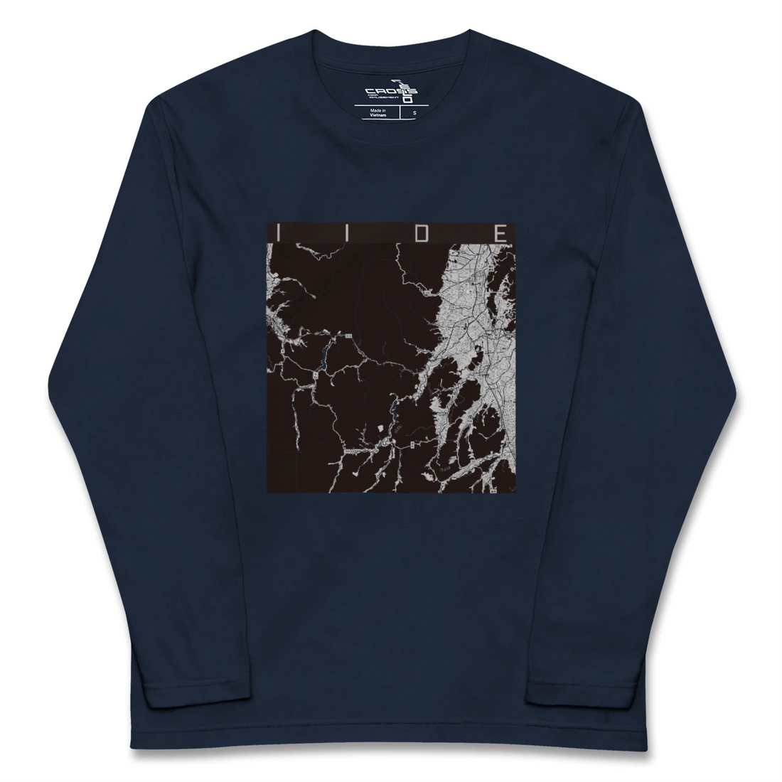 【飯豊(山形県)】地図柄ロングスリーブTシャツ