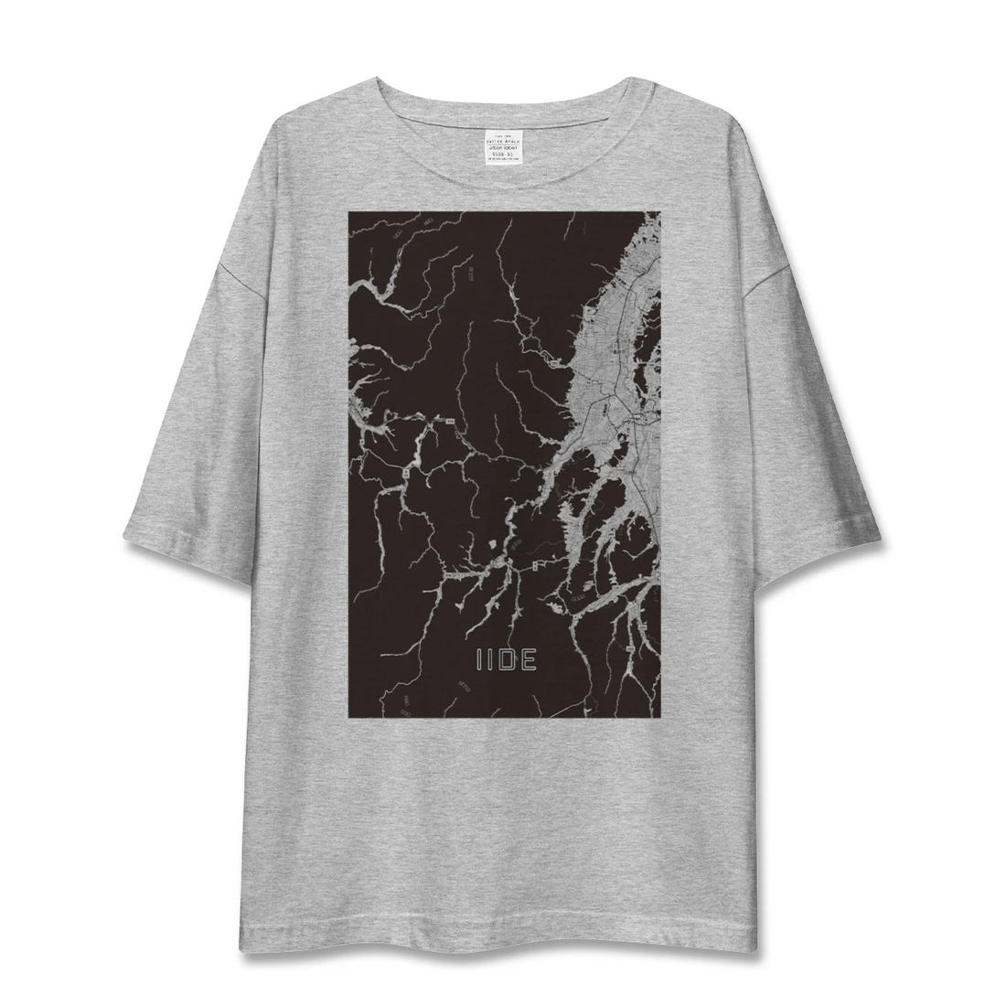 【飯豊(山形県)】地図柄ビッグシルエットTシャツ