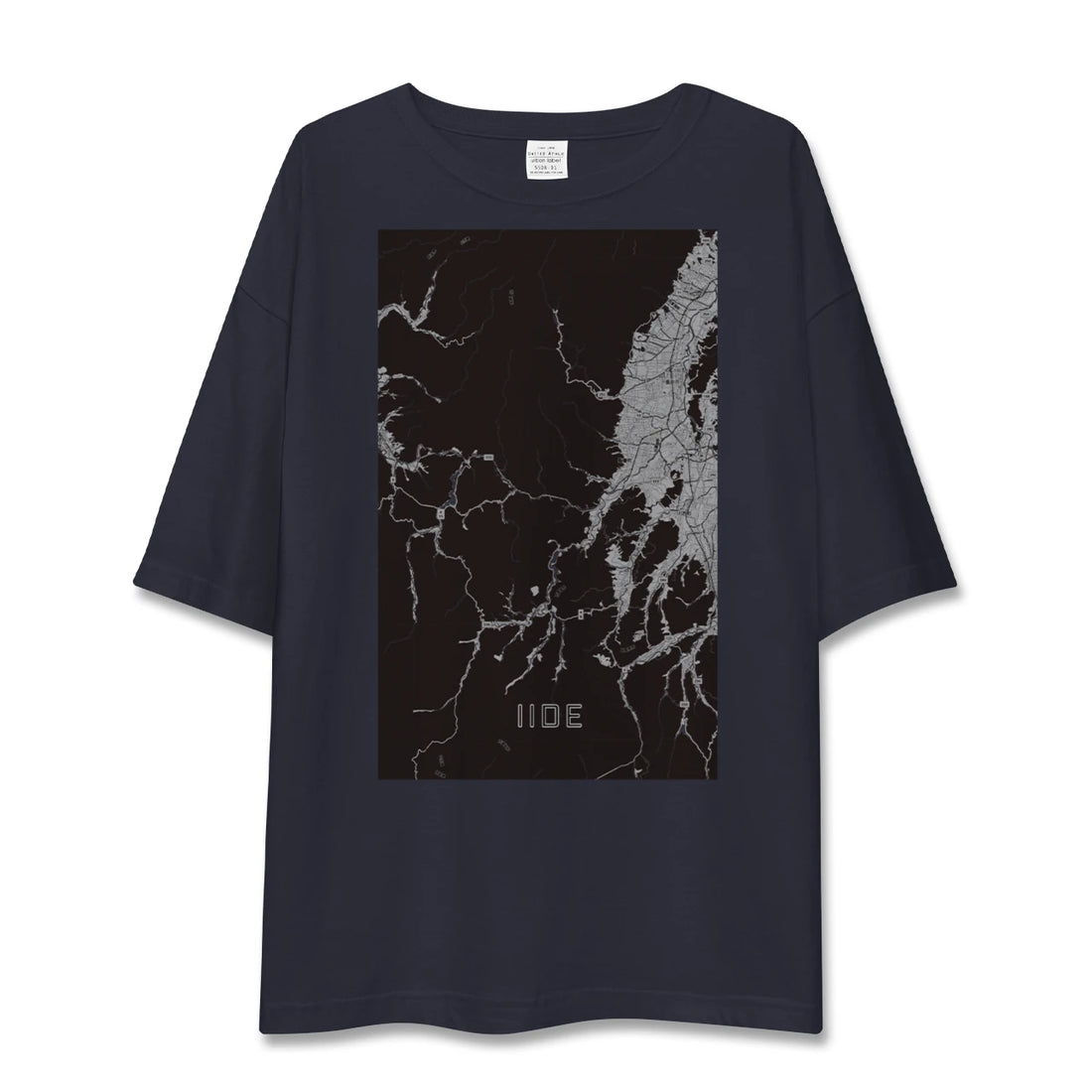 【飯豊(山形県)】地図柄ビッグシルエットTシャツ