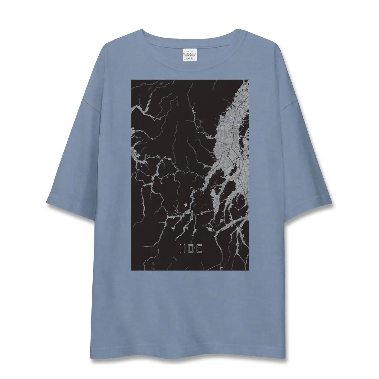 【飯豊(山形県)】地図柄ビッグシルエットTシャツ