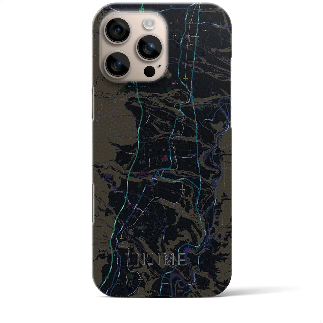 【飯島(長野県)】地図柄iPhoneケース(バックカバータイプ)