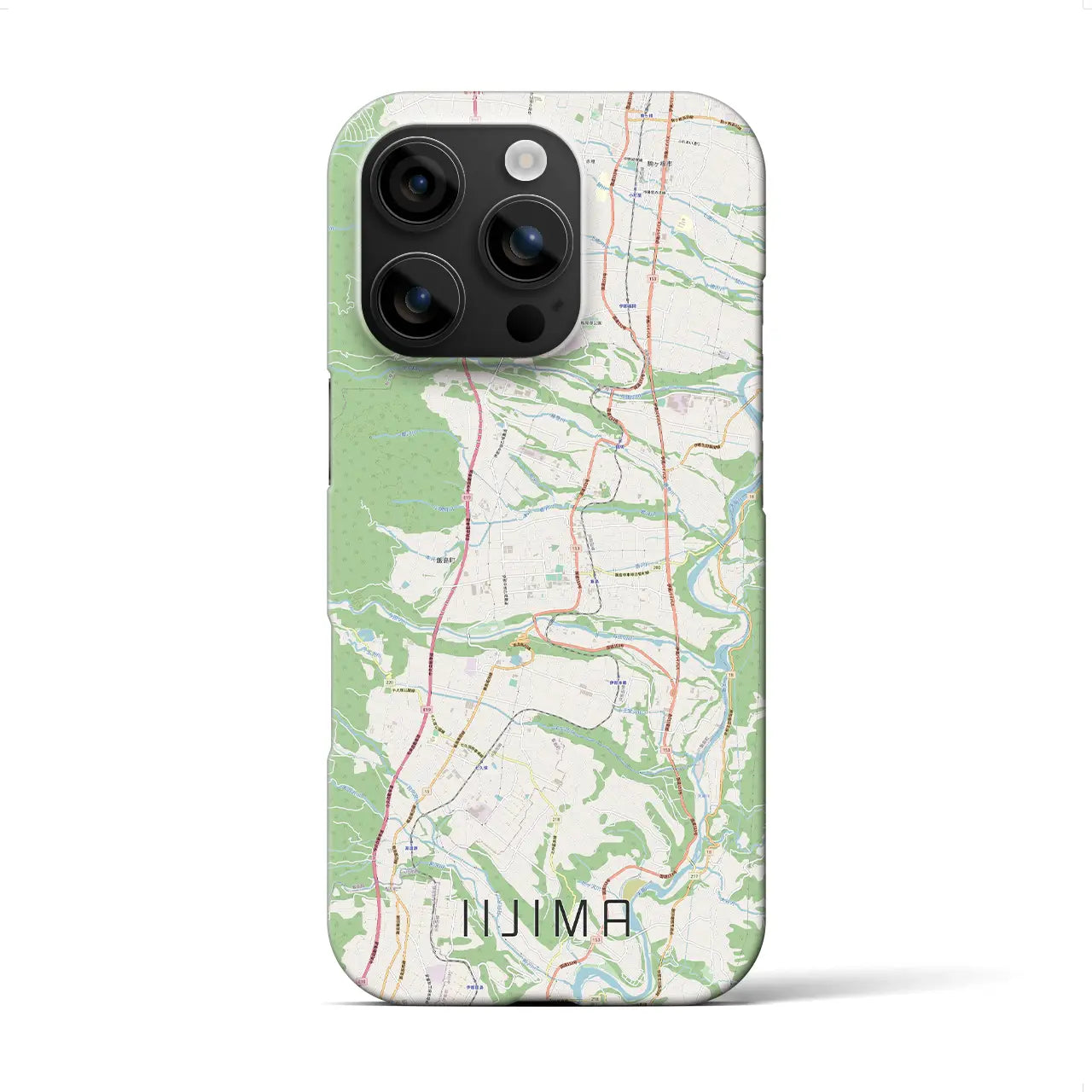 【飯島(長野県)】地図柄iPhoneケース(バックカバータイプ)