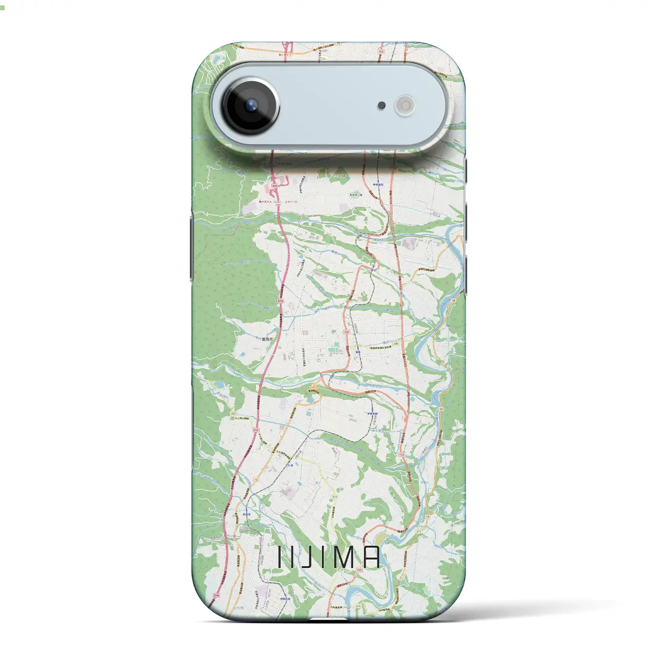 【飯島(長野県)】地図柄iPhoneケース(バックカバータイプ)