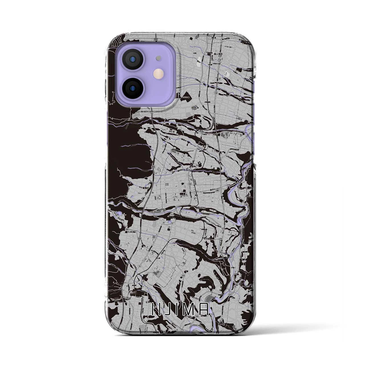 【飯島(長野県)】地図柄iPhoneケース(クリアタイプ)