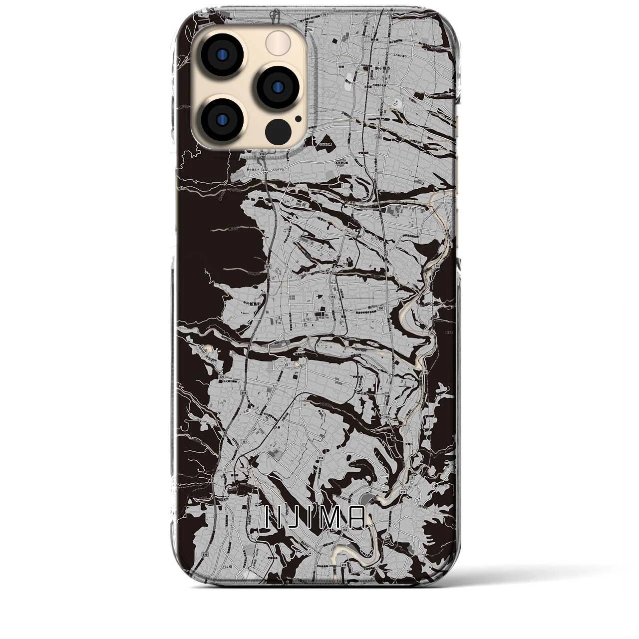 【飯島(長野県)】地図柄iPhoneケース(クリアタイプ)