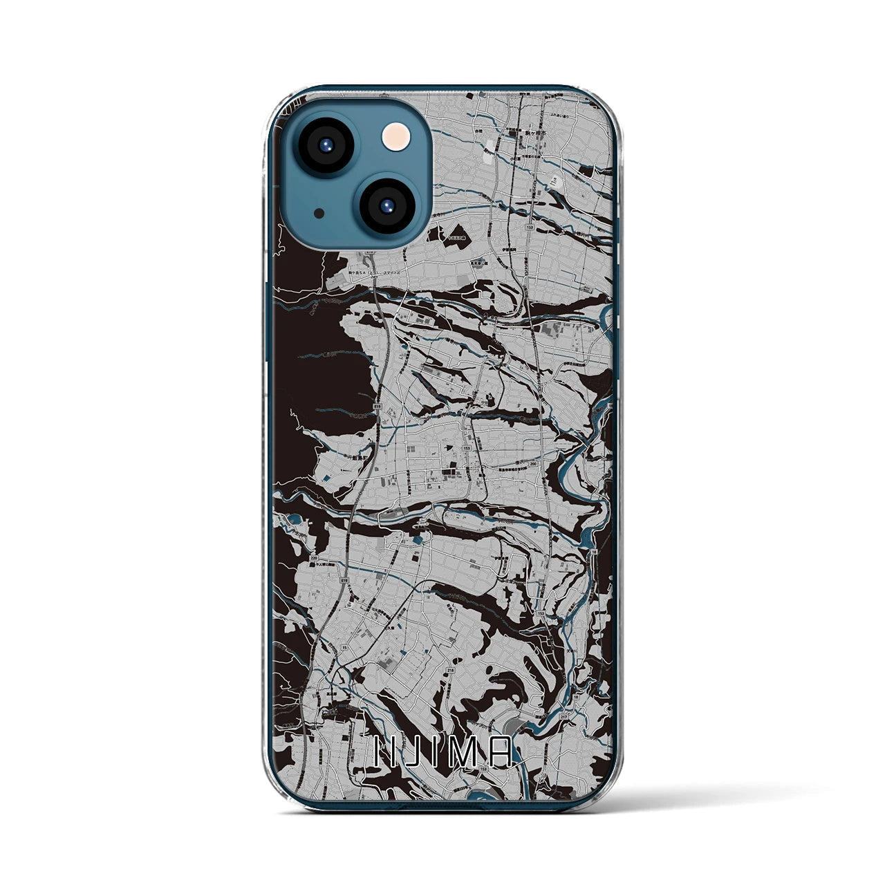 【飯島(長野県)】地図柄iPhoneケース(クリアタイプ)