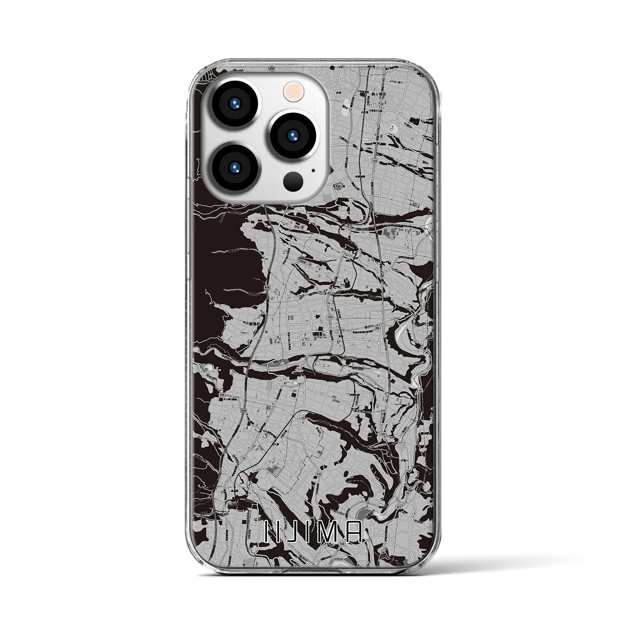 【飯島(長野県)】地図柄iPhoneケース(クリアタイプ)