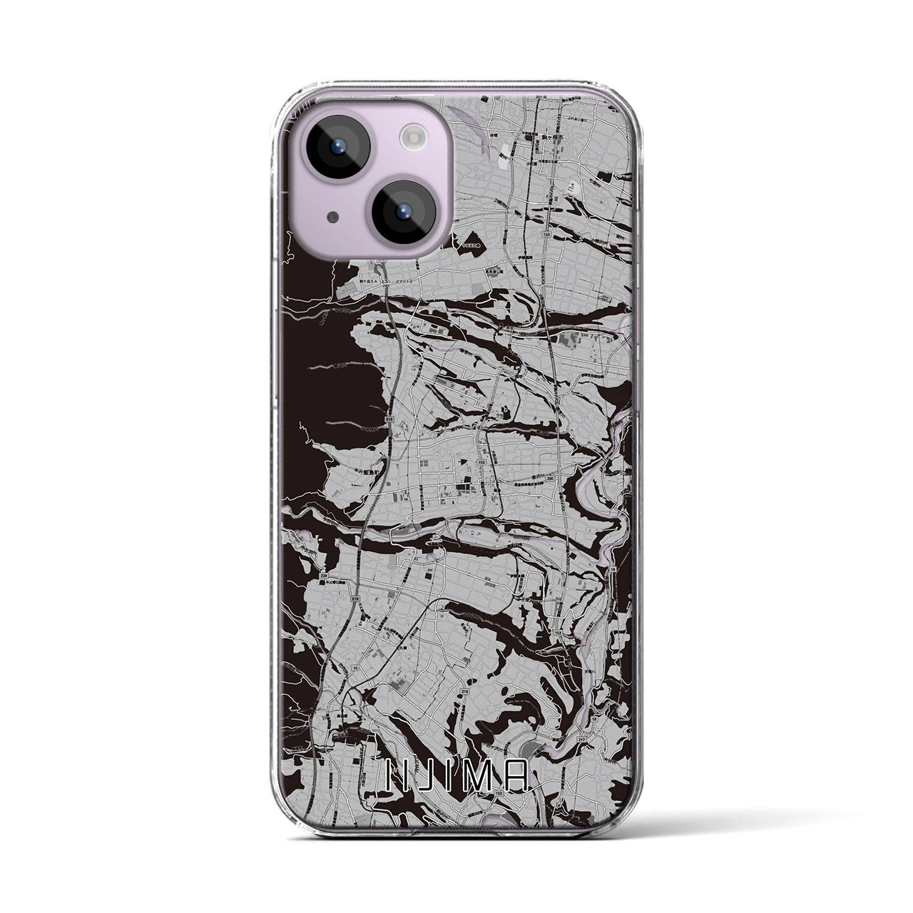 【飯島(長野県)】地図柄iPhoneケース(クリアタイプ)