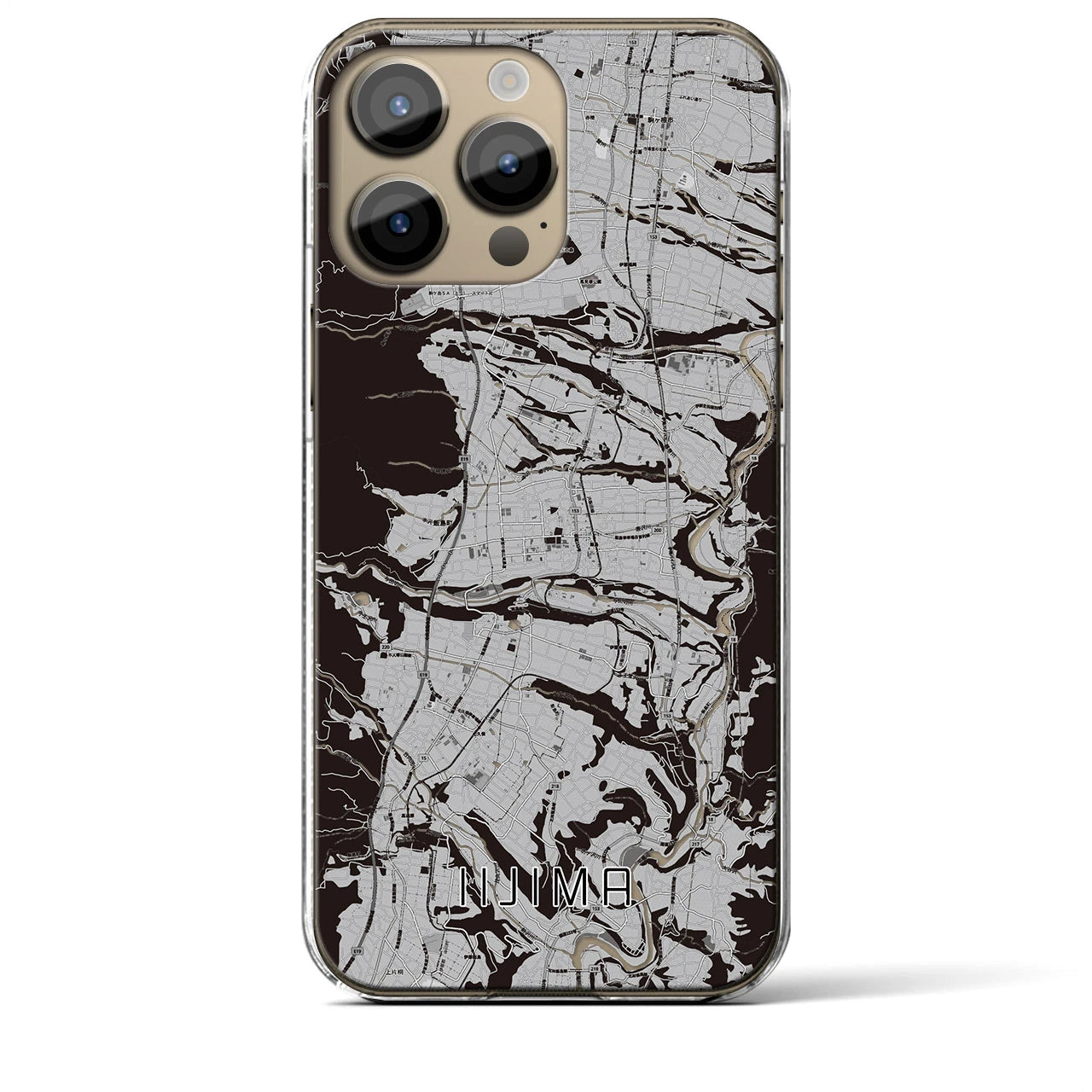 【飯島(長野県)】地図柄iPhoneケース(クリアタイプ)