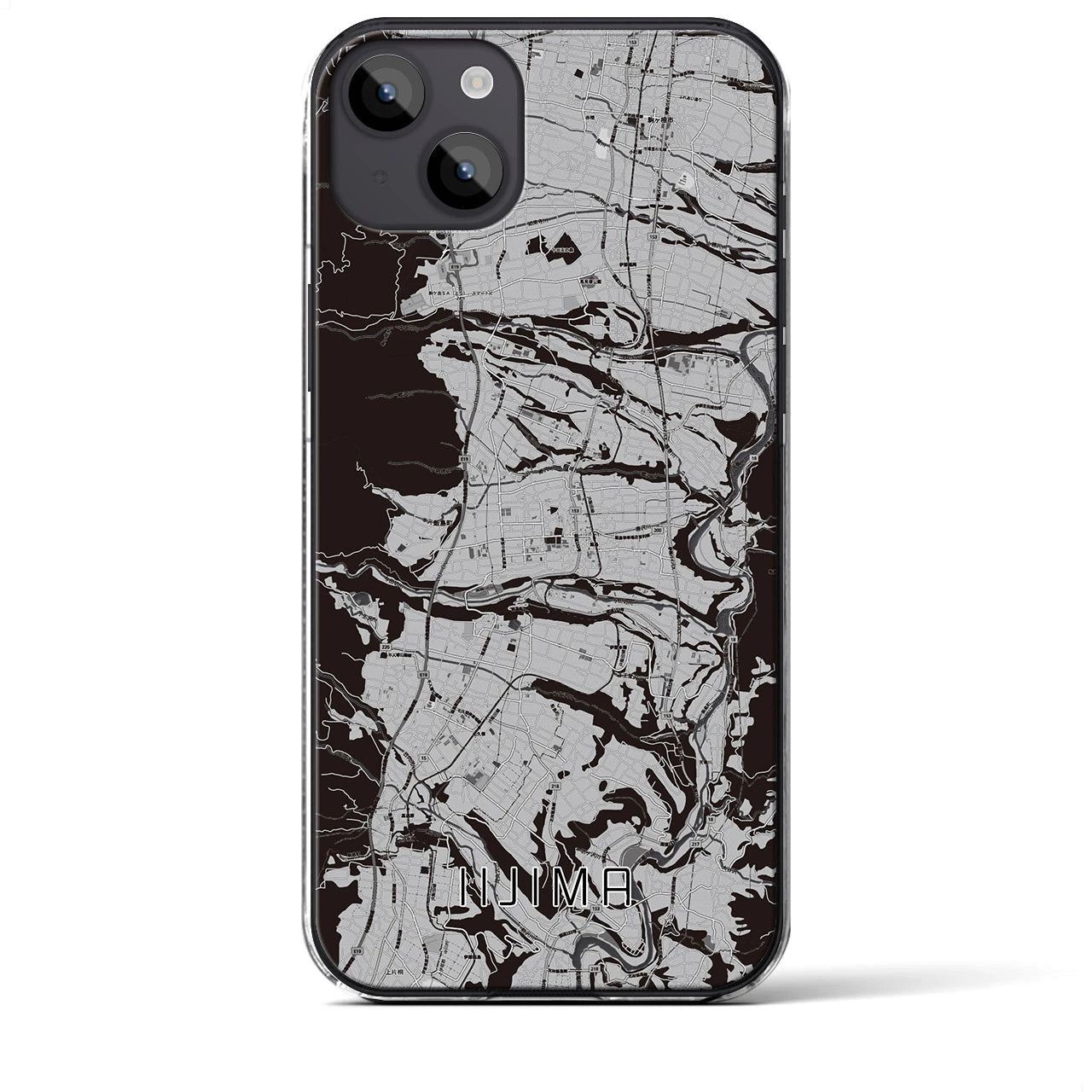 【飯島(長野県)】地図柄iPhoneケース(クリアタイプ)