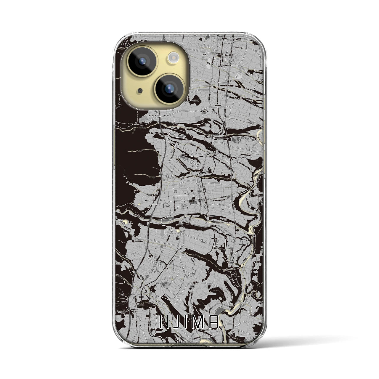 【飯島(長野県)】地図柄iPhoneケース(クリアタイプ)