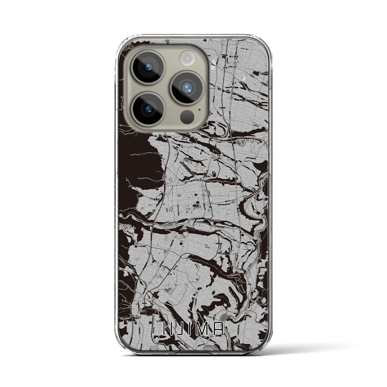 【飯島(長野県)】地図柄iPhoneケース(クリアタイプ)