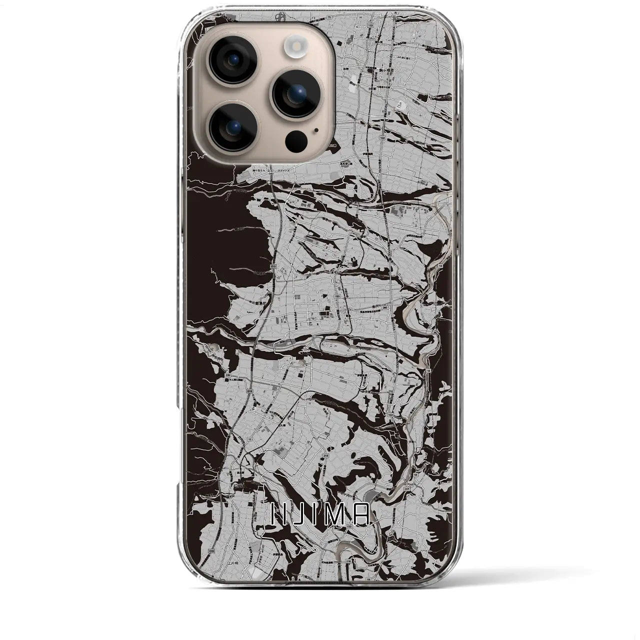 【飯島(長野県)】地図柄iPhoneケース(クリアタイプ)