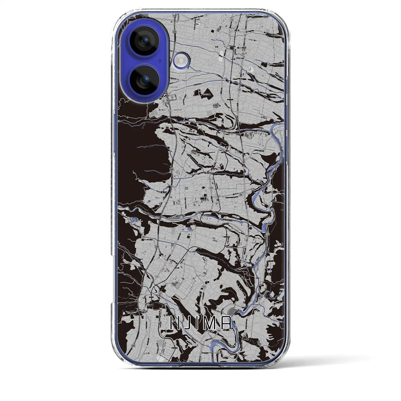 【飯島(長野県)】地図柄iPhoneケース(クリアタイプ)