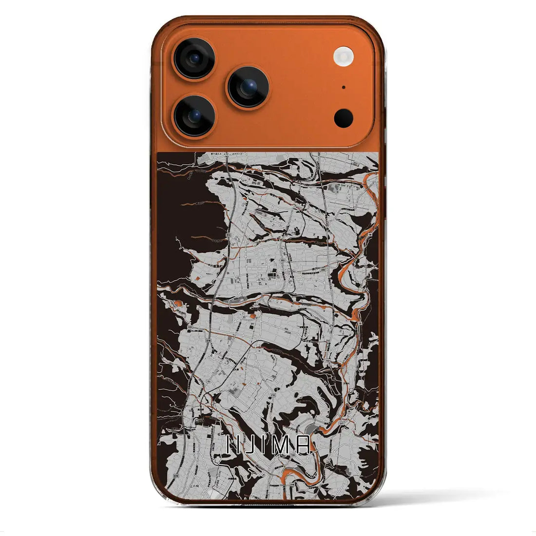 【飯島(長野県)】地図柄iPhoneケース(クリアタイプ)