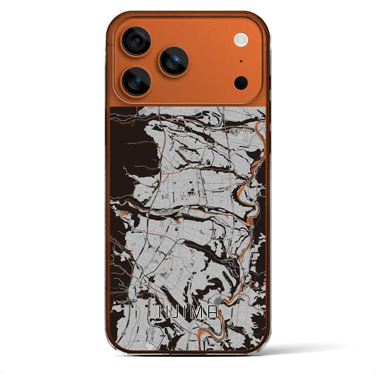 【飯島(長野県)】地図柄iPhoneケース(クリアタイプ)