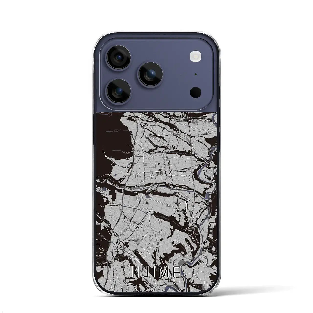 【飯島(長野県)】地図柄iPhoneケース(クリアタイプ)