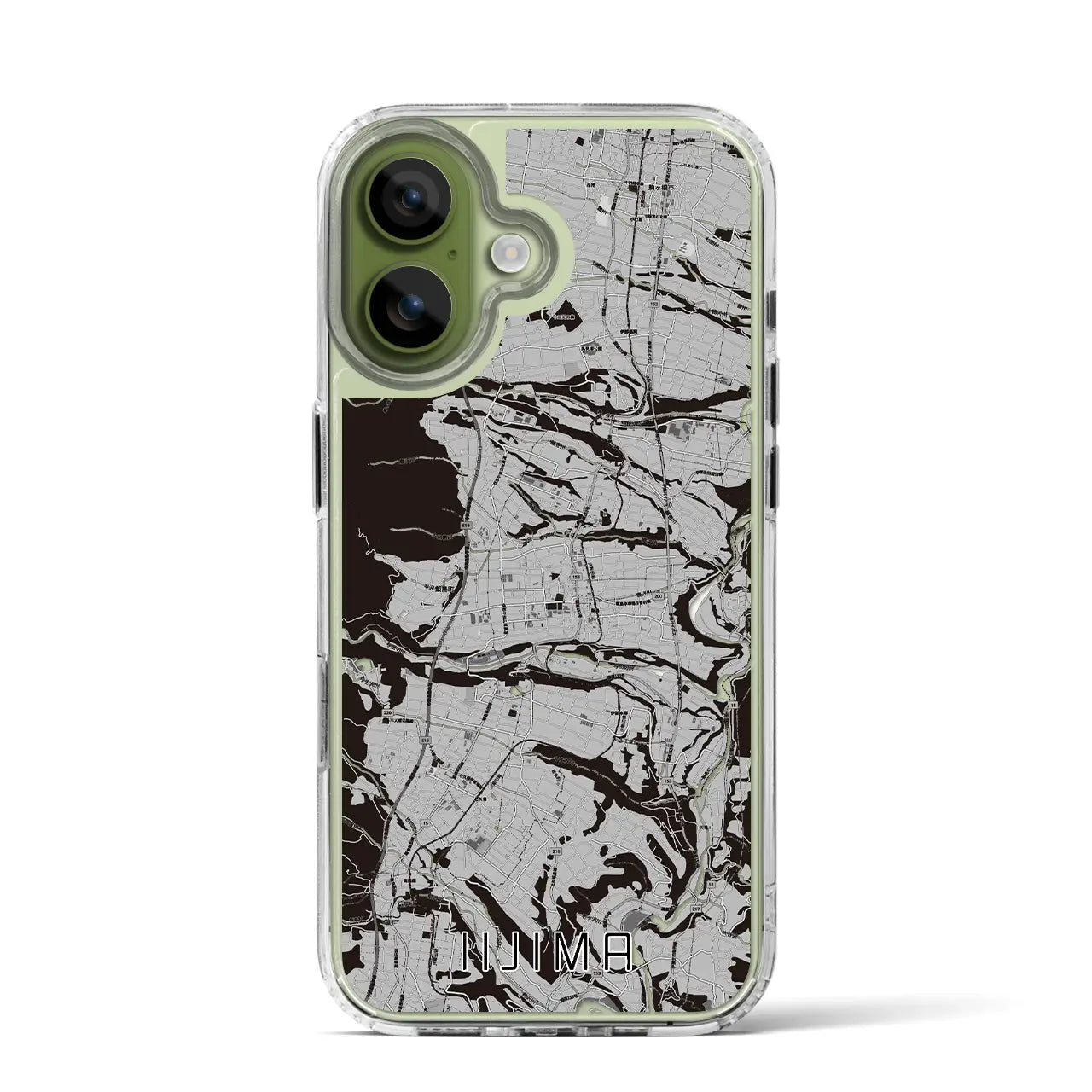 【飯島(長野県)】地図柄iPhoneケース(MagSafeタイプ)