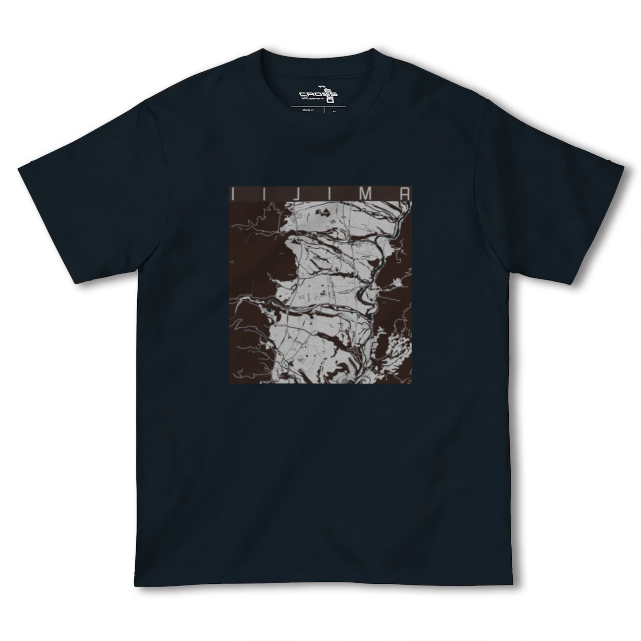 【飯島(長野県)】地図柄ヘビーウェイトTシャツ