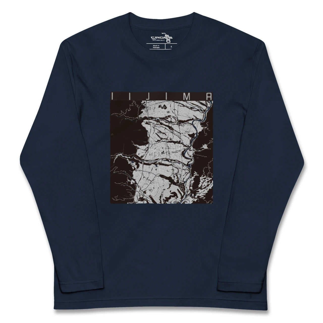 【飯島(長野県)】地図柄ロングスリーブTシャツ