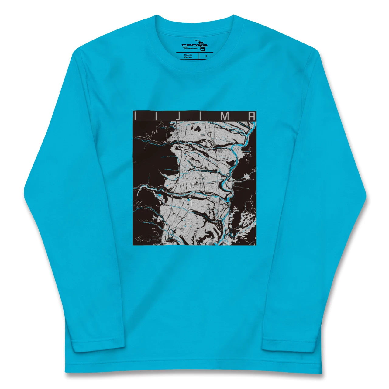 【飯島(長野県)】地図柄ロングスリーブTシャツ