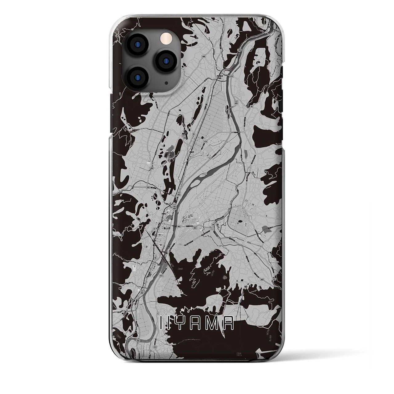 【飯山(長野県)】地図柄iPhoneケース(クリアタイプ)