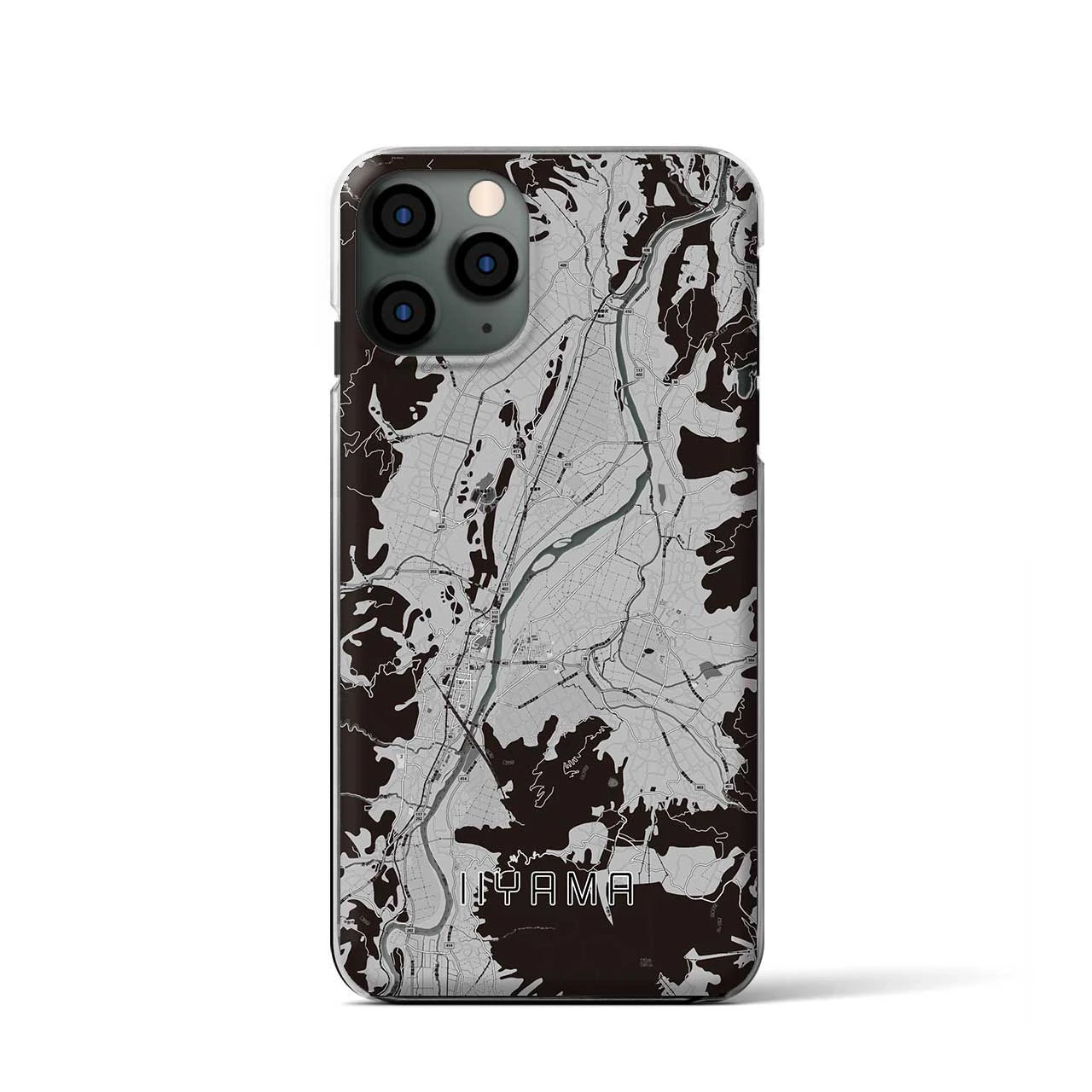 【飯山(長野県)】地図柄iPhoneケース(クリアタイプ)