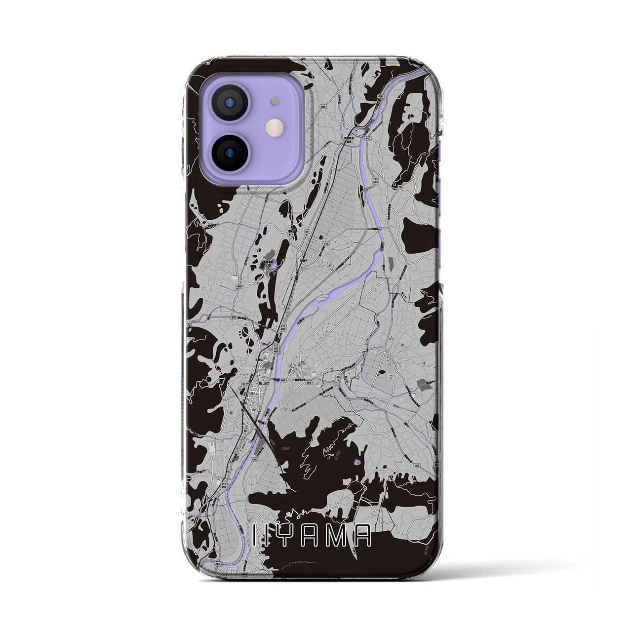 【飯山(長野県)】地図柄iPhoneケース(クリアタイプ)