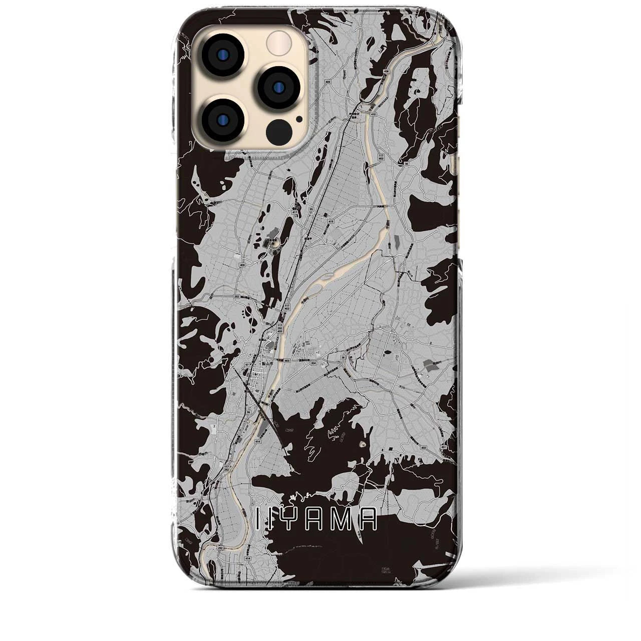 【飯山(長野県)】地図柄iPhoneケース(クリアタイプ)