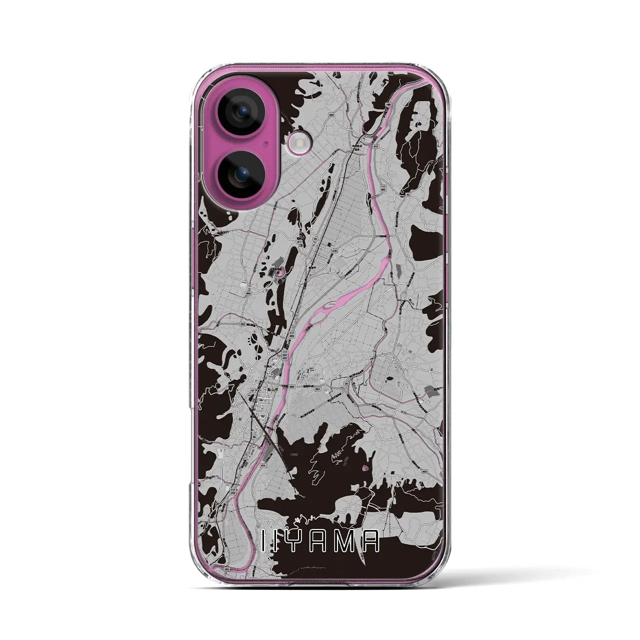 【飯山(長野県)】地図柄iPhoneケース(クリアタイプ)