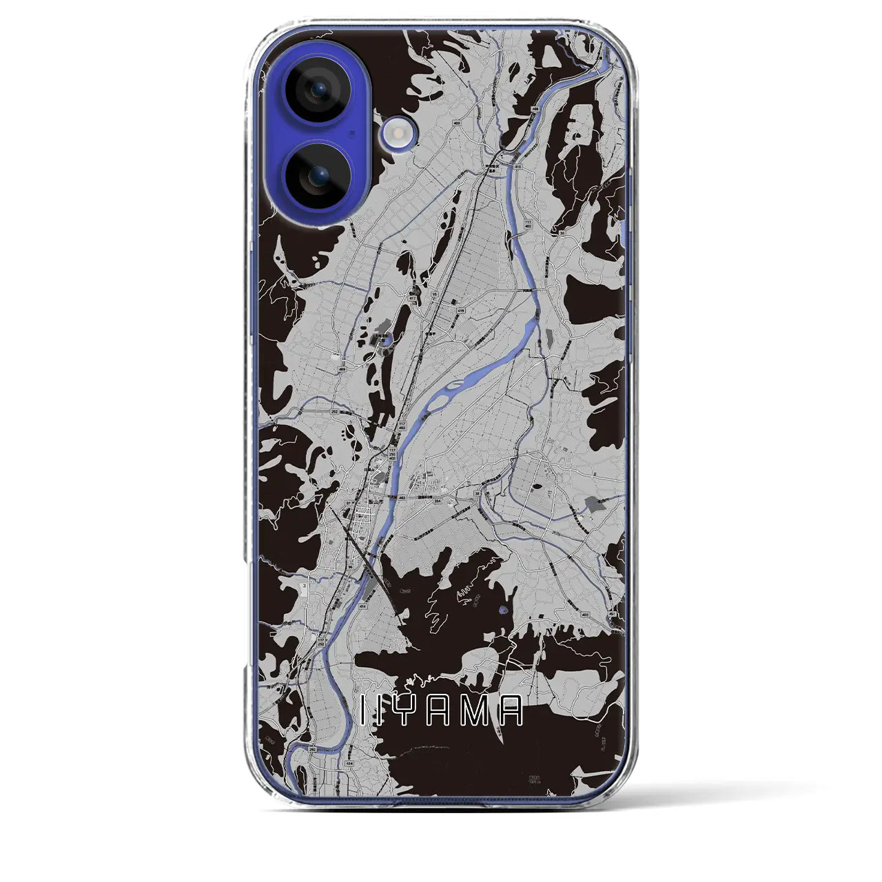 【飯山(長野県)】地図柄iPhoneケース(クリアタイプ)