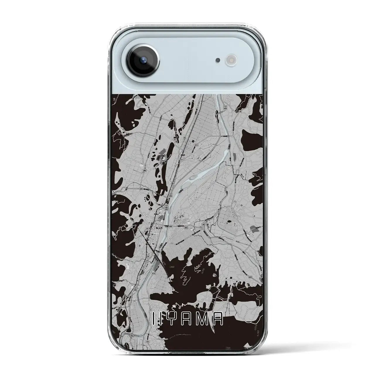 【飯山(長野県)】地図柄iPhoneケース(クリアタイプ)