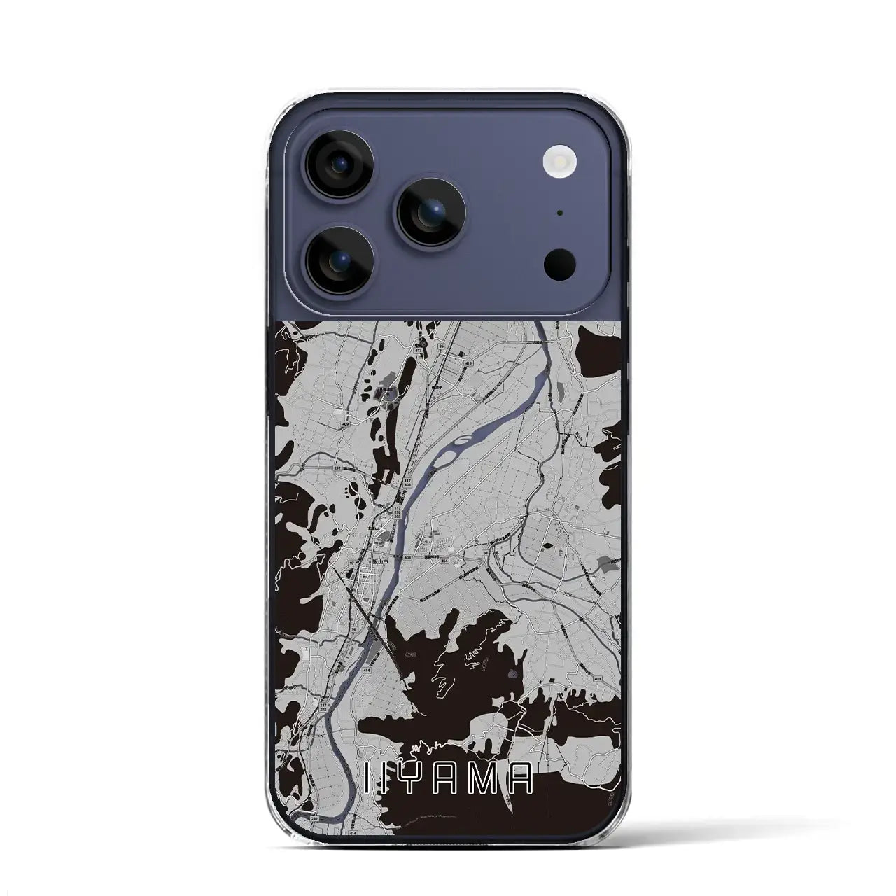 【飯山(長野県)】地図柄iPhoneケース(クリアタイプ)