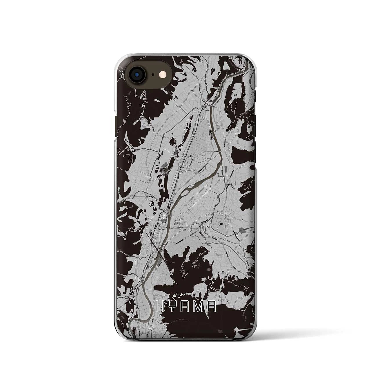 【飯山(長野県)】地図柄iPhoneケース(クリアタイプ)