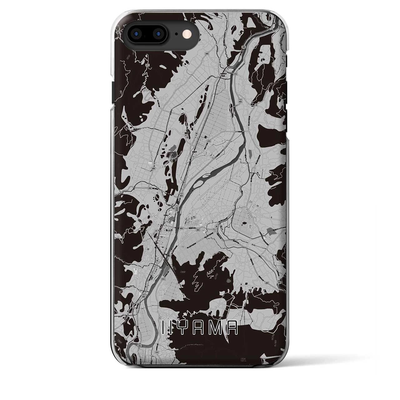 【飯山(長野県)】地図柄iPhoneケース(クリアタイプ)