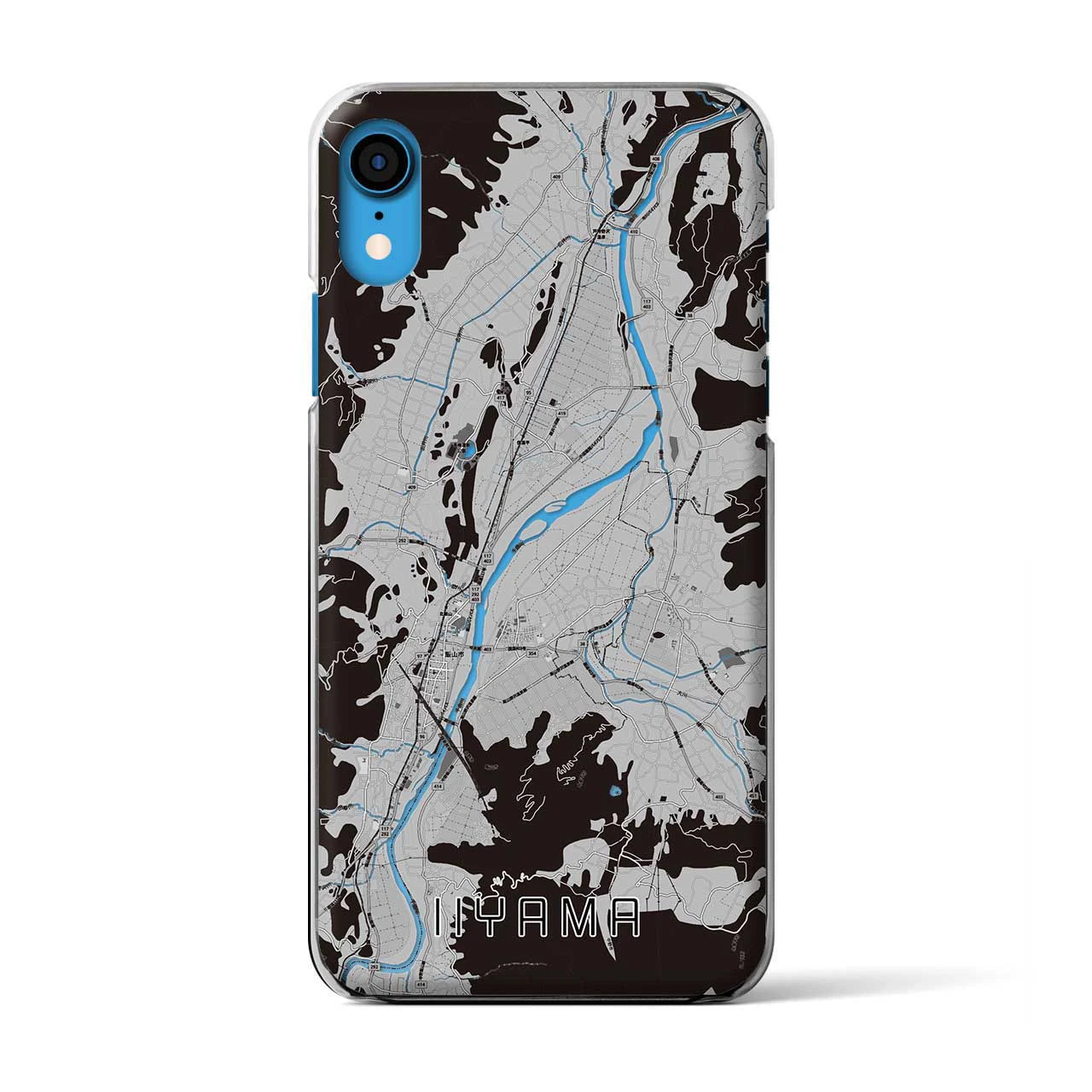 【飯山(長野県)】地図柄iPhoneケース(クリアタイプ)