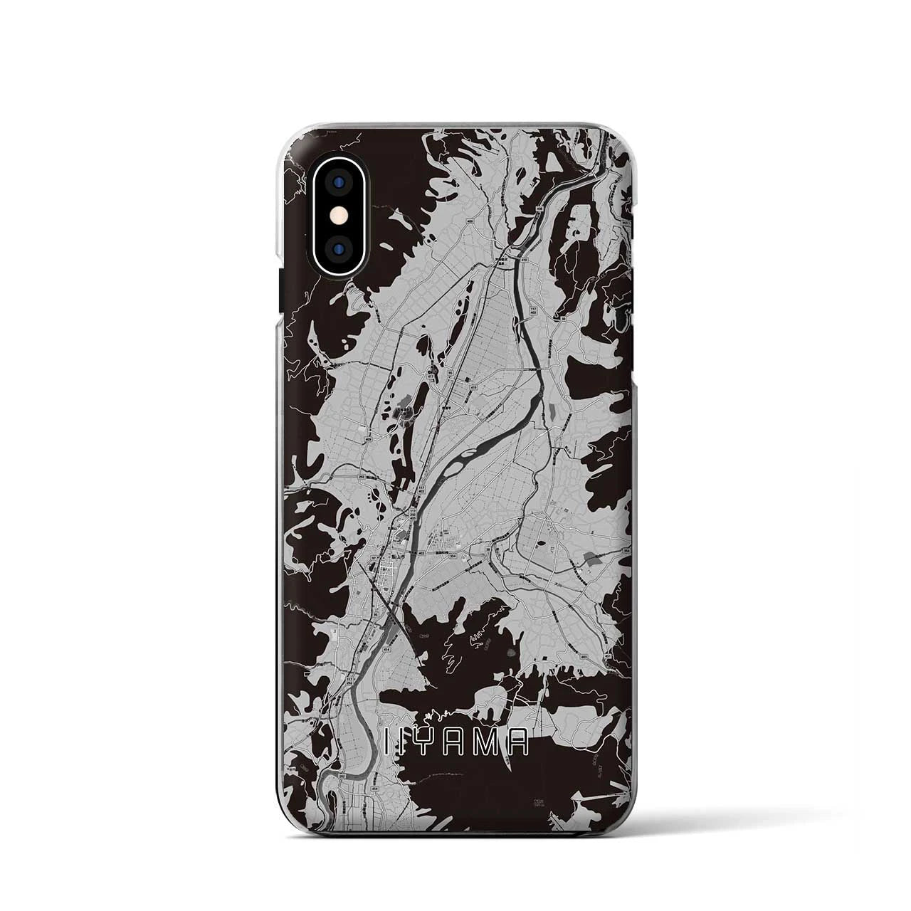 【飯山(長野県)】地図柄iPhoneケース(クリアタイプ)